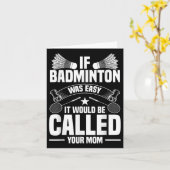 Badminton Coach Shuttle Ihre Mama Badminton Player Karte (Gelbe Blume)