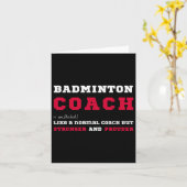 Badminton Coach Sports Coachen Definition Geschenk Karte (Gelbe Blume)
