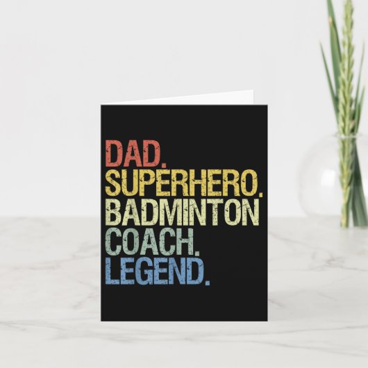 Badminton Coach Vater Karte (Vorderseite)