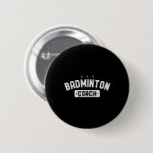Badminton Coach Vintage Badminton Button (Vorne & Hinten)