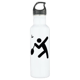 BADMINTON cooles Sportsymbol Edelstahlflasche