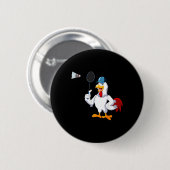 Badminton Costume Badminton Player Button (Vorne & Hinten)