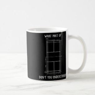 Badminton Court Dimensions Funny Badminton Player Kaffeetasse