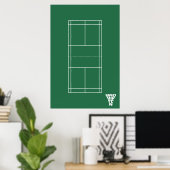 Badminton Court Poster (Heimbüro)