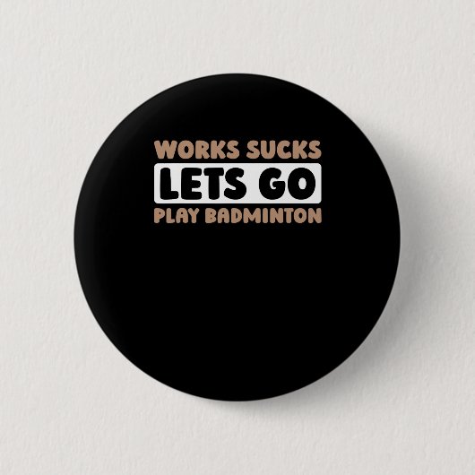 Badminton Court Racket Player - Racquet Team Shutt Button (Vorderseite)
