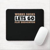 Badminton Court Racket Player - Racquet Team Shutt Mousepad (Mit Mouse)