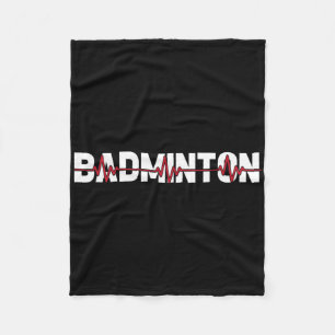 Badminton Court Racket - Racquet Shuttle Ekg Herz Fleecedecke