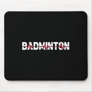 Badminton Court Racket - Racquet Shuttle Ekg Herz Mousepad
