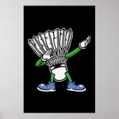 Badminton Dabbing Shuttlecock Poster (Vorne)