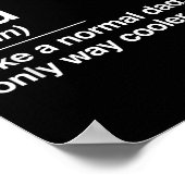Badminton Dad Definition Normal Only Cooler Sports Poster (Ecke)
