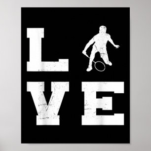 Badminton Damen Herren Badminton Spieler Shuttleco Poster