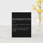 Badminton Definition - Funny Sarcastic Badminton E Karte (Gelbe Blume)