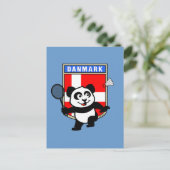 Badminton Denmark Panda Postkarte (Stehend Vorderseite)
