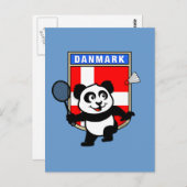 Badminton Denmark Panda Postkarte (Vorne/Hinten)