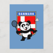 Badminton Denmark Panda Postkarte (Vorderseite)