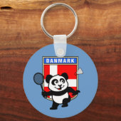 Badminton Denmark Panda Schlüsselanhänger (Vorderseite)