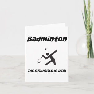 Badminton der Kampf ist echt lustiges T-Shirt_1 Karte