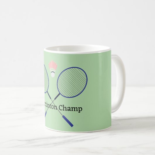 Badminton Design Coffee Tasse (VorderseiteRechts)