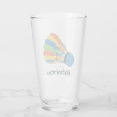 Badminton Design Glas (Rückseite)