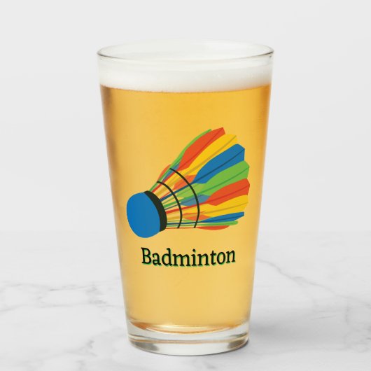 Badminton Design Glas (Vorne (Gefüllt))