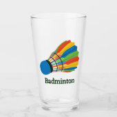 Badminton Design Glas (Vorderseite)
