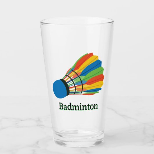 Badminton Design Glas (Vorderseite)