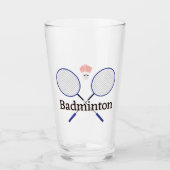 Badminton Design Glas (Vorderseite)