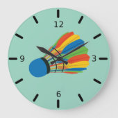 Badminton Design Große Wanduhr (Vorderseite)