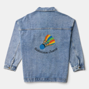 Badminton-Design Jeansjacke