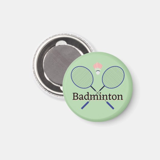 Badminton Design Magnet (Vorderseite/Rückseite)
