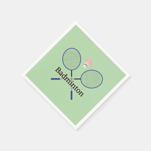 Badminton Design Serviette (Ecke)
