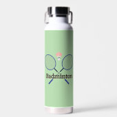 Badminton Design Trinkflasche (Vorne)