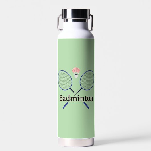 Badminton Design Trinkflasche (Vorne)