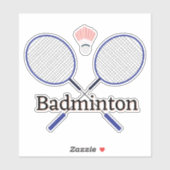 Badminton Design Vinyl Aufkleber (Blatt)