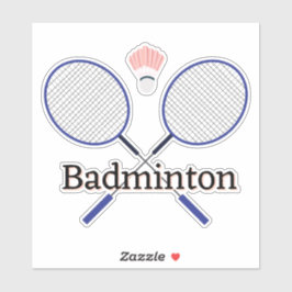 Badminton Design Vinyl Aufkleber