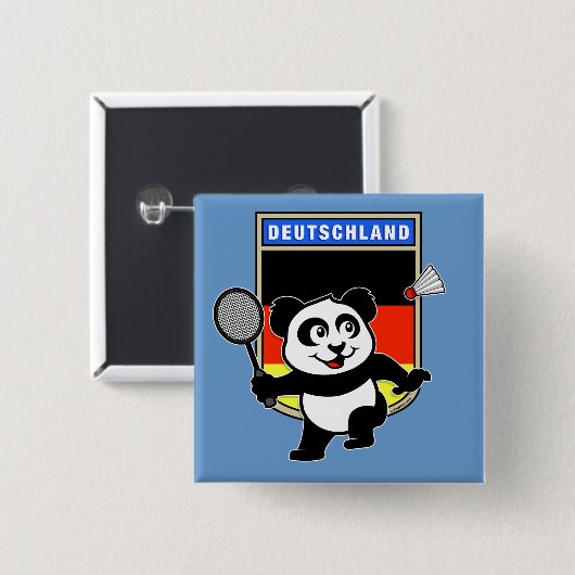 Badminton Deutschland Panda Button (Vorne & Hinten)