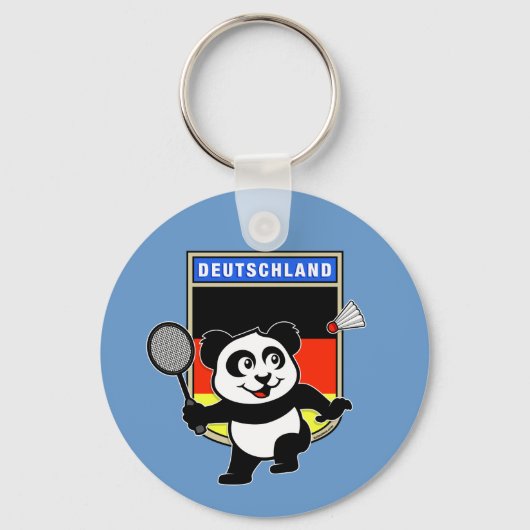 Badminton Deutschland Panda Schlüsselanhänger (Vorderseite)