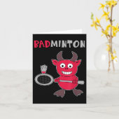 Badminton Devil Badminton Player Shuttle Sports Sm Karte (Gelbe Blume)
