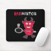 Badminton Devil Badminton Player Shuttle Sports Sm Mousepad (Mit Mouse)