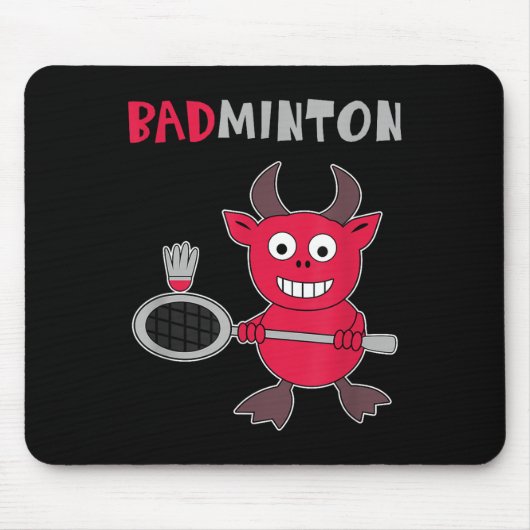 Badminton Devil Badminton Player Shuttle Sports Sm Mousepad (Vorne)