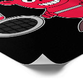 Badminton Devil Badminton Player Shuttle Sports Sm Poster (Ecke)