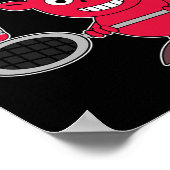 Badminton Devil Badminton Player Shuttle Sports Sm Poster (Ecke)
