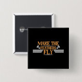 Badminton - Die Federn fliegen lassen Button (Vorne & Hinten)