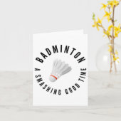 Badminton_ die gute Zeit rauschen, Badminton Shutt Karte (Gelbe Blume)