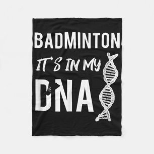 Badminton DNA für den Badminton-Spieler Fleecedecke