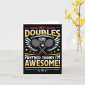 Badminton Doubles Partner Thinks Im Phantastisch Karte (Gelbe Blume)