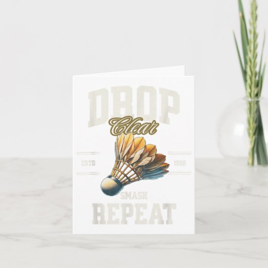 Badminton Drop Clear Smash Repeat Shuttle Karte (Vorderseite)