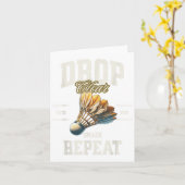 Badminton Drop Clear Smash Repeat Shuttle Karte (Gelbe Blume)