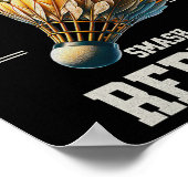 Badminton Drop Clear Smash Repeat Shuttle Poster (Ecke)