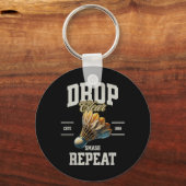 Badminton Drop Clear Smash Repeat Shuttle Schlüsselanhänger (Vorderseite)
